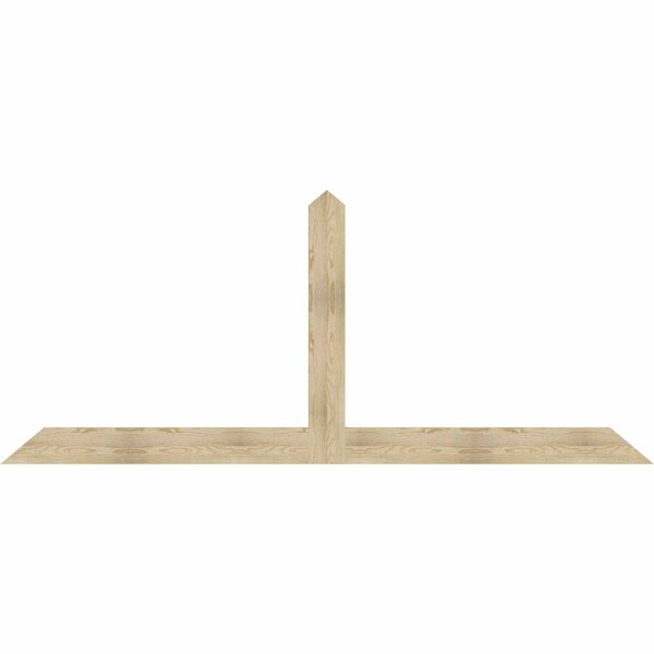 Ekena Millwork Portland Rough Sawn Timber Gable Bracket, Douglas Fir, 108"W x 45"H x 2"D x 6"F, 10/12 Pitch GBW108X45X0206POR00RDF - main